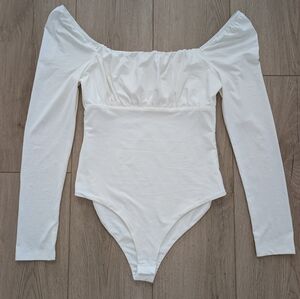 Princess Polly Ailish Bodysuit | White Long sleeve Bodysuit